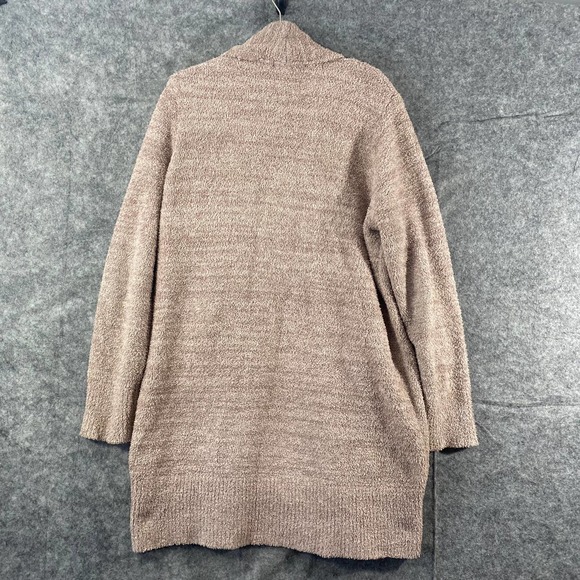 Barefoot Dreams Cali Cardigan Small Beige Tan CozyChic Lite Long Sleeve Knit - Picture 3 of 9